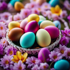 Obraz na płótnie Canvas colorful easter egg holidy eggs