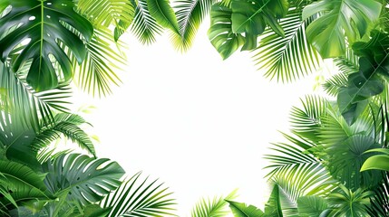 Palm Sunday banner with a decorative border of palm leaves and a central space for customized text. [Decorative palm leaf border banner