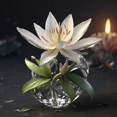 Crystal Lily in Water