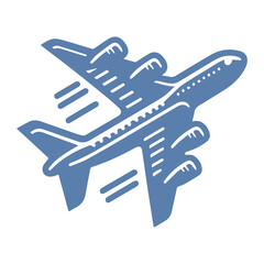 Plane icon transparent solid illustration