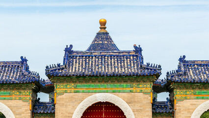 the wall of a Chinese temple