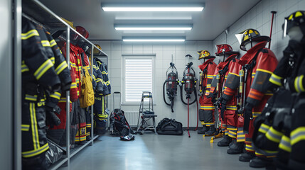 In the heart of readiness, the firefighter room is a hub of preparedness. Gear, tools, and camaraderie converge, ensuring swift response and protection in the face of emergencies
