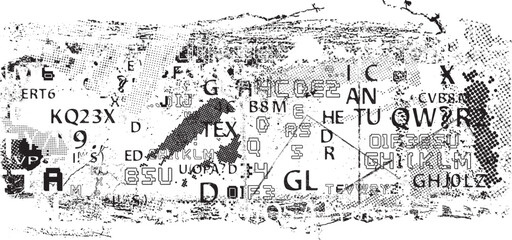 Glitch distorted grange shape . Noise grungy logo . Trendy defect error shapes . Glitched frame .Grunge textured . Distressed effect .Vector shapes