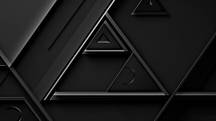 Intricate Black Abstract Graphic Illustration: Geometric Lines Connected into Triangles, Modern Minimalist Design with Angular Shapes. Contemporary Digital Art Concept for Creative Projects and Visual