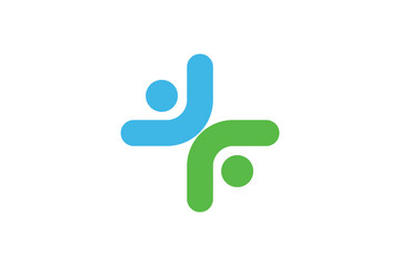 medical care logo design with creative concept