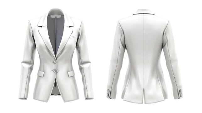 A women's white jacket and blazer, suitable for professional or casual occasions