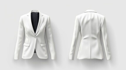 A women's white jacket and blazer, suitable for professional and casual occasions