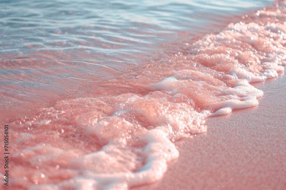 Poster a detailed close-up view of a wave crashing on the beach. perfect for capturing the natural beauty o
