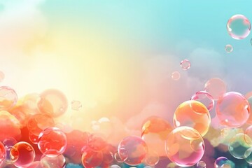 Soap bubble background, free space for text