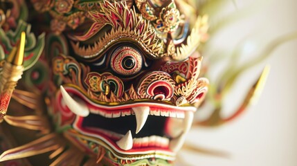 Fototapeta premium A close-up view of a dragon statue. Suitable for fantasy-themed projects