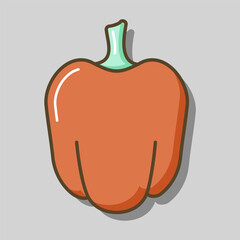 Bell Pepper or paprika isolated design vector icon