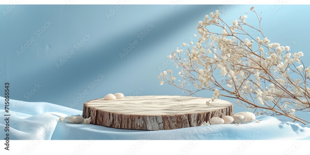 Poster a piece of wood sitting on top of a table. suitable for various uses