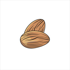 the shape of two almonds illustration.