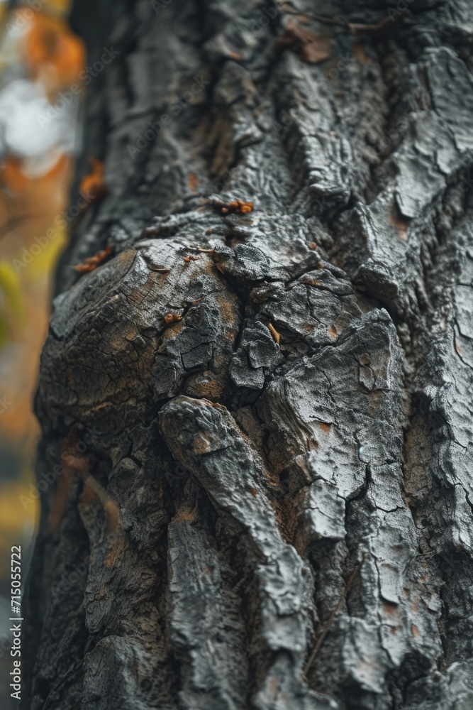 Aufkleber Close up view of tree bark. Can be used for nature-themed designs or as a background texture.