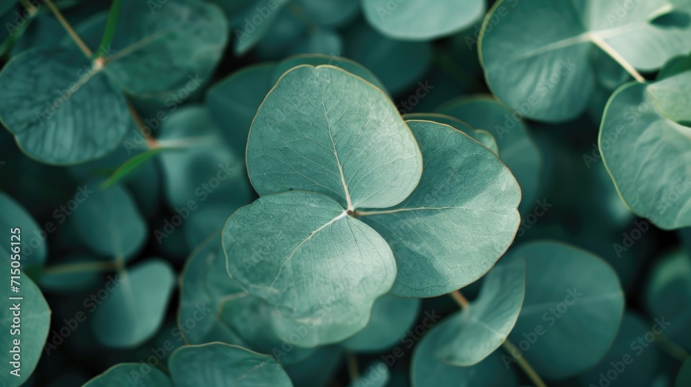 Poster a close-up view of a leafy plant with vibrant green leaves. perfect for nature enthusiasts or as a b