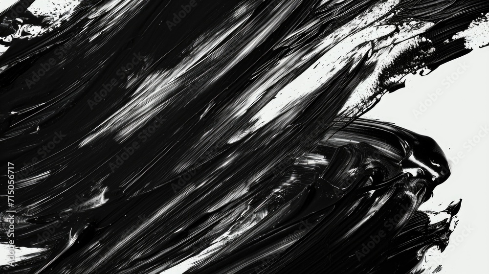 Poster A close-up view of a black and white painting. This versatile image can be used for various artistic and creative projects