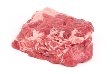 Obraz premium Raw pork meat isolated on white background.
