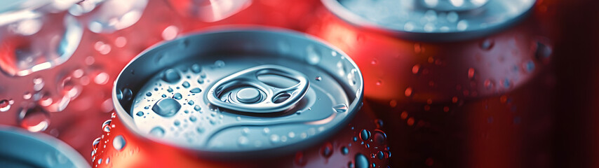 Close-Up of a Soda Can, Quench Your Thirst in One Refreshing Sip - obrazy, fototapety, plakaty