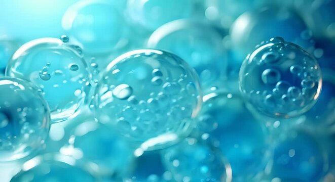 Translucent Water Bubbles. Generative AI