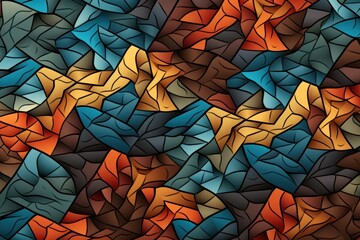 A colorful seamless tessellation pattern