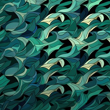 A colorful tessellation pattern with different shapes