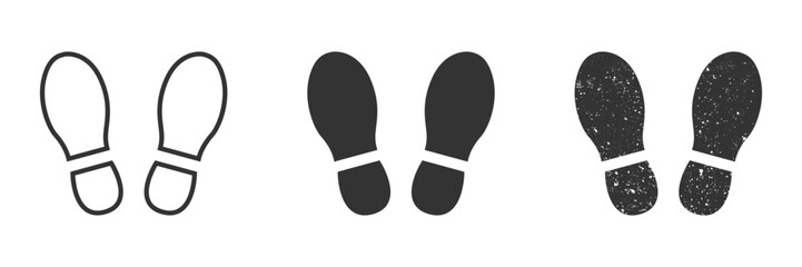 Shoe prints or Footprint icon. Vector illustration