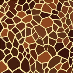 Realistic Giraffe Skin  Abstract Pattern Vector Background, Stylish Trendy Animal Print Illustration for Modern Designs, Projects, Artwork, Seamless Wildlife Texture for Banners, Covers, Posters