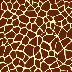 Giraffe Skin  Abstract Pattern Vector Background, Stylish Trendy Animal Print Illustration for Modern Designs, Projects, Fashionable Artwork, Seamless Wildlife Texture for Banners, Covers, Posters