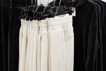 Trousers. Casual clothes. Clothing store. Textile industry. Retail trade