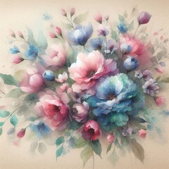 watercolor floral background