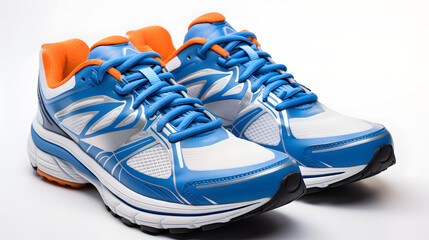jogging shoes on white background