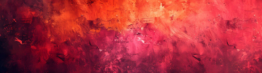 Abstract Painting With Red and Orange Colors