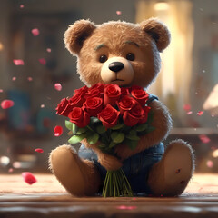stuffed toy gift, valentine&rsquo;s day love gift, adorable teddy bear for valentine&rsquo;s day, illustration of valentine&rsquo;s day, mother&rsquo;s day gift