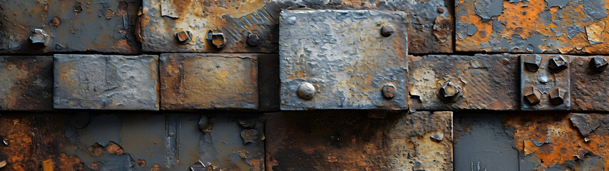 Close-Up of Rusty Metal Texture Showing Detailed Decay and Weathering Patterns