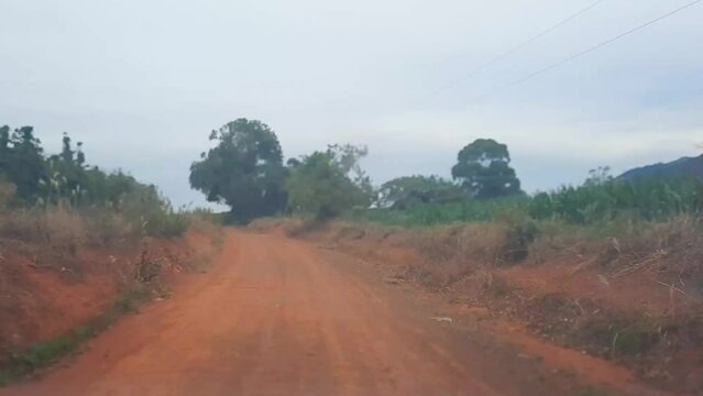 time lapse dirigindo em estrada de terra na cidade de Boa Esperan&ccedil;a, Estado de Minas Gerais, Brasil