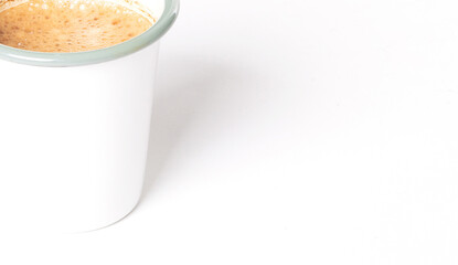 Photo of coffee, fresh in a vintage cup