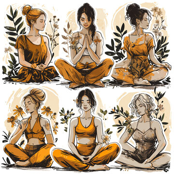 Yoga pose Illustration