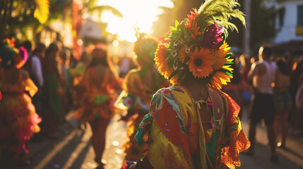 Festival colorful tradition fun costume parade person carnival party dance culture
