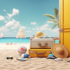 summer vacation on the beach