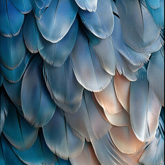 Obraz premium blue and yellow macaw feathers