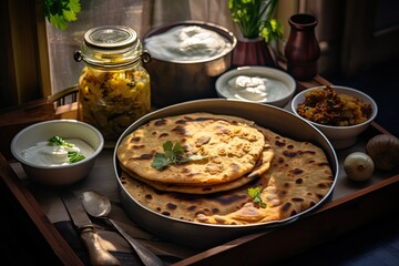 Indian Flatbreads with Accompaniments