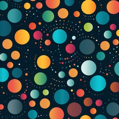 Dots and Circles Pattern - Seamless Vector in Trendy Design