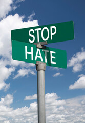 stop hate sign