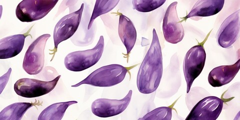 Eggplant subtle watercolor