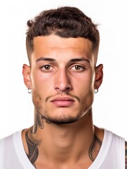 Obraz premium Dynamic Male Basketball Player on Court, AI Generated