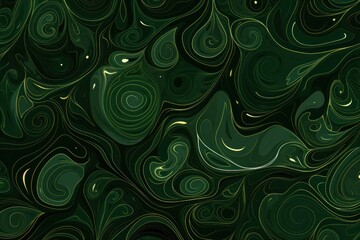 Forest green marble swirls pattern