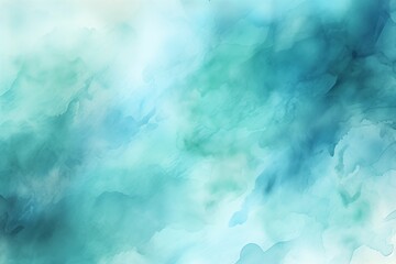 Abstract watercolor gradient texture, blending cool ocean tones, artistic - obrazy, fototapety, plakaty
