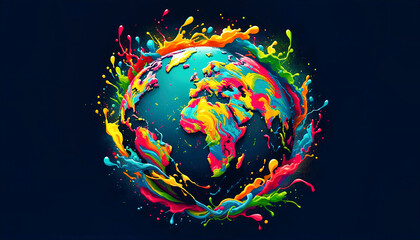 abstract colorful background of the Earth