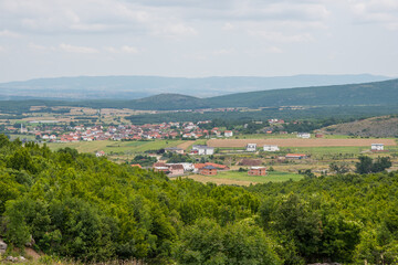 Fototapeta na wymiar Village in the countryside of Kosovo