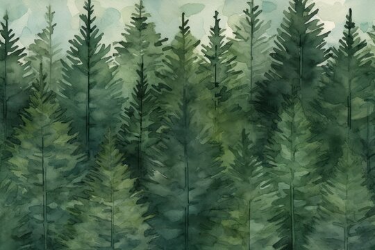 Forest green subtle watercolor © Michael